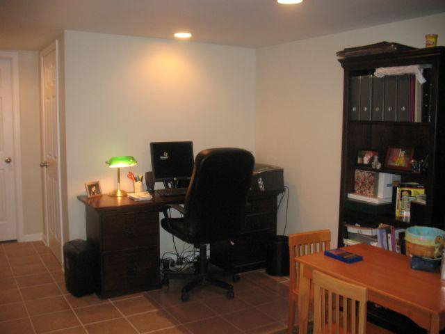 finished basement showing office