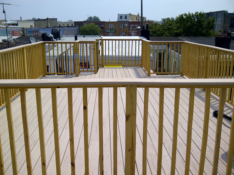 View of finished roof deck